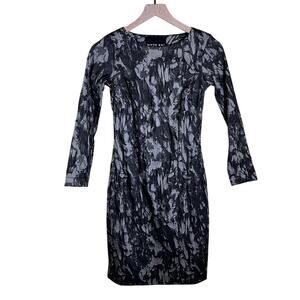 BITTE KAI RAND patterned body con zip up dress XS